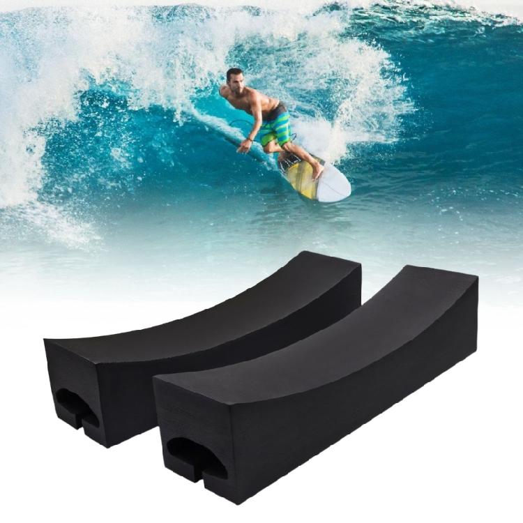 Board Transport Roof Rack Set Pair for Vehicle Top Travel, Soft Body and Black Profile for Water Sports Road Carry and Roof Contact Use