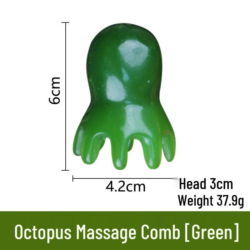 Octopus Scalp Massager Comb – Portable Gua Sha Head Therapy Tool with Wide Teeth