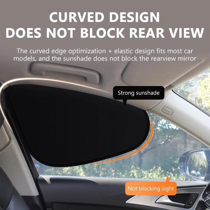 1Set Copertină Auto Autocolantă pentru Geam Lateral, Copertină de Soare pentru Mașină la Interior, Adsorbție Electrostatică, Perdea Laterală, Ecran Protector Termic pentru Mașină, Protecție Anti-Reflexie