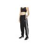 Adidas Logo Striped Retro Sports Lace-Up Casual Pants Women Bottoms Black HD4306