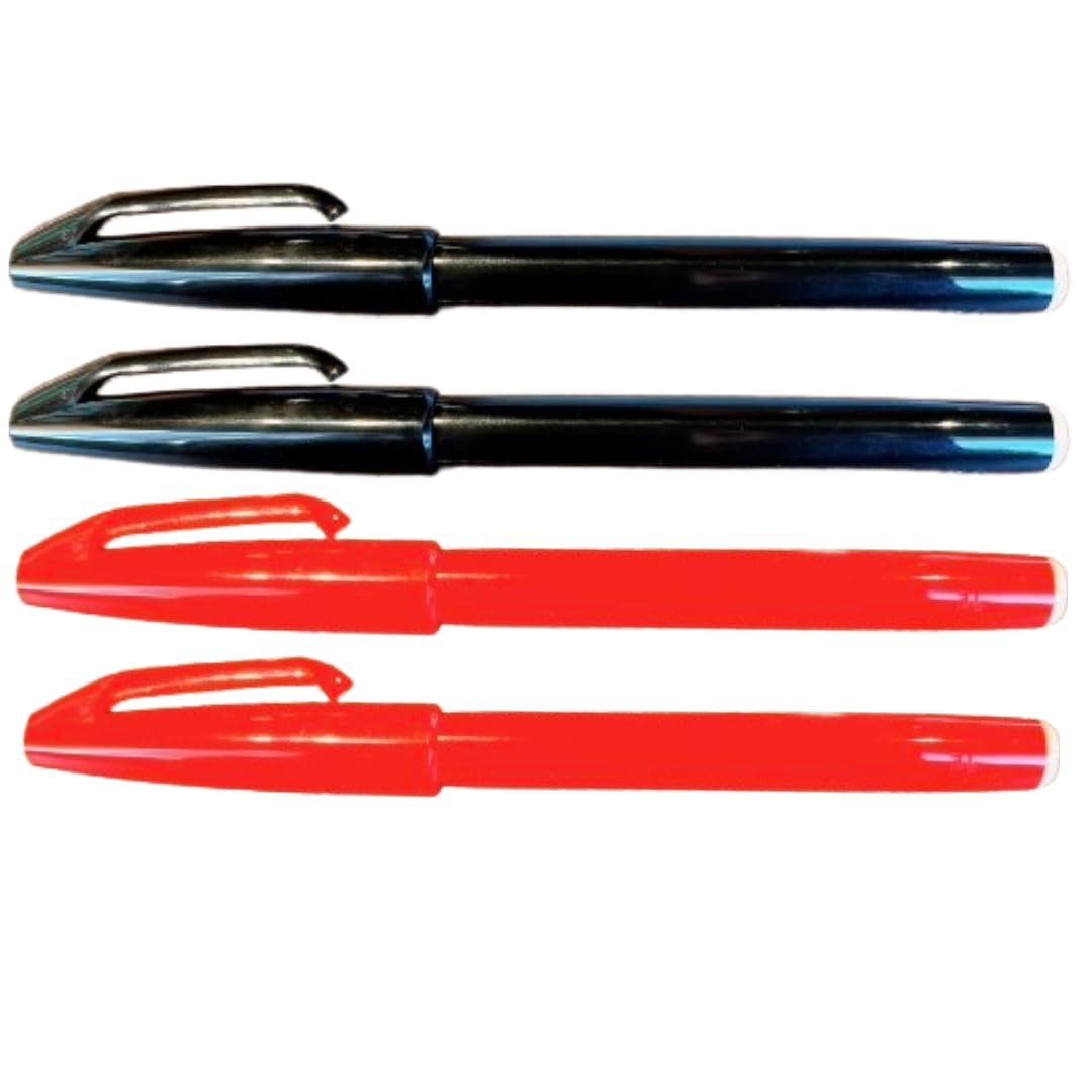 

Набор из 2 лимитированных ручек-подписей черного и красного цвета [Оптовая покупка] На водной основе (4 Всего)