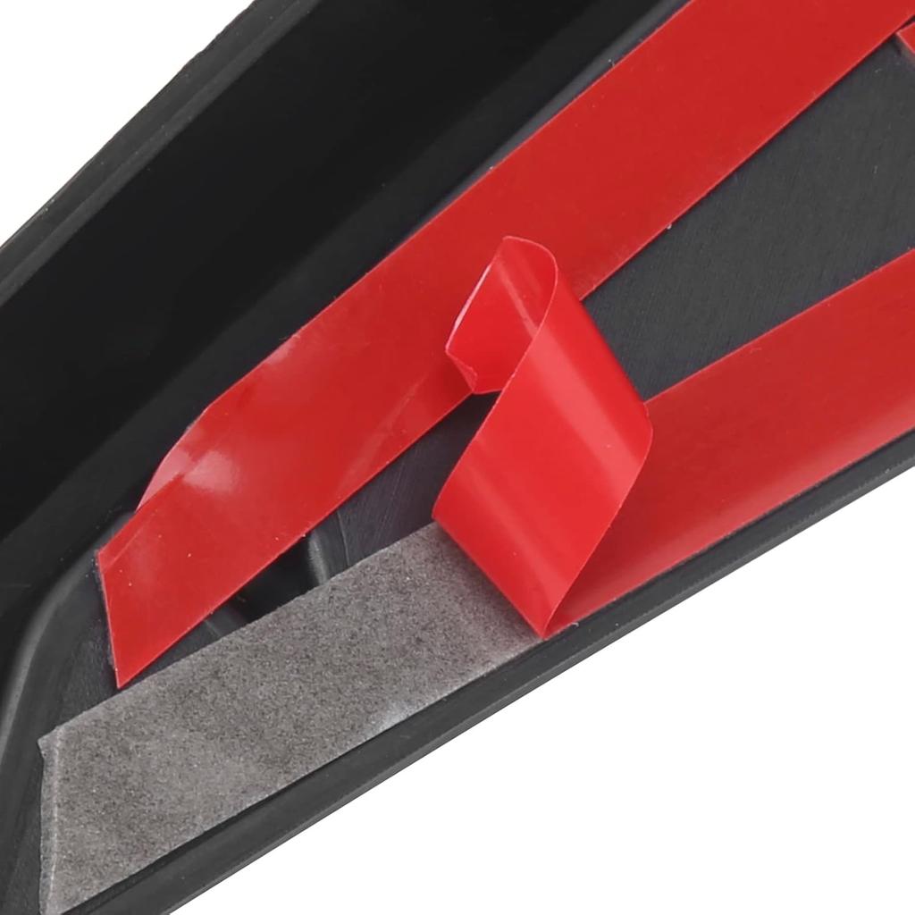 PerGar Side Fender Trim Cover, Car Vent Sticker, Universal PU Rubber Glossy Black Exterior Decor
