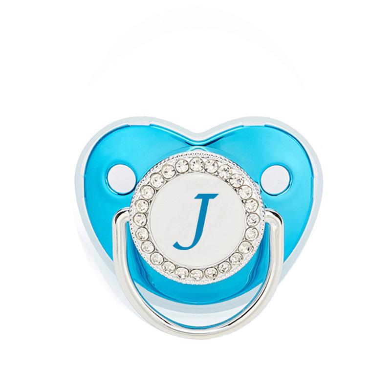 Blue Baby Diamond Pacifier - 26 Letter Teething Soother