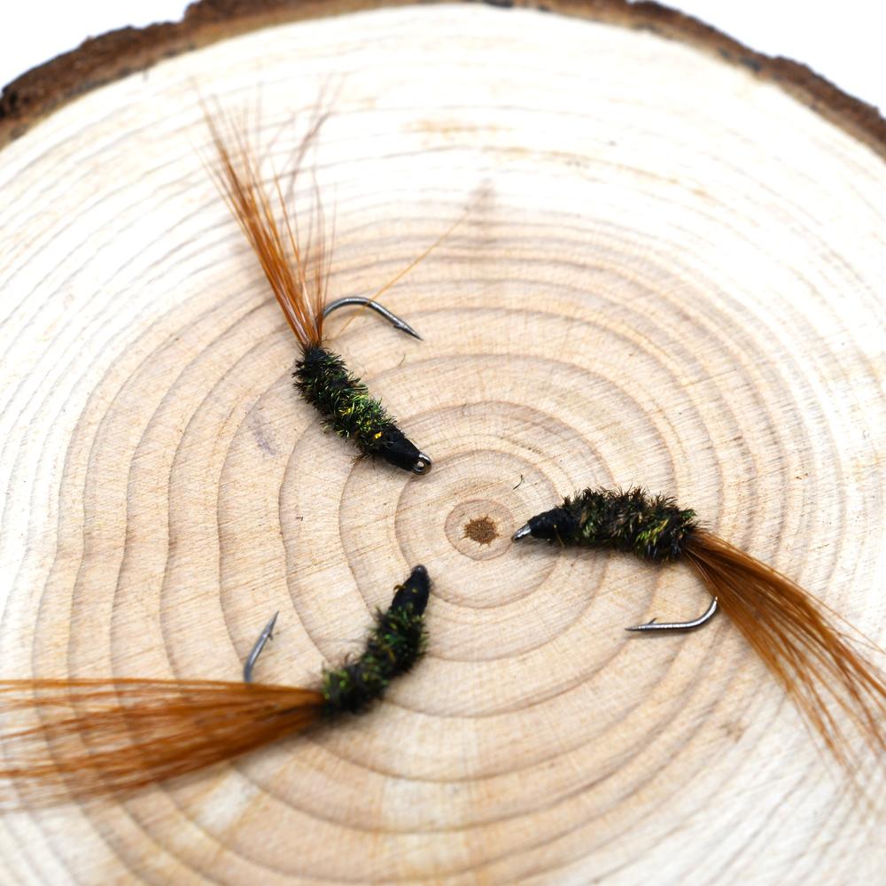 MNFT 10PCS 11# Peacock Silk Body Nymph Pheasant Tail Fly Trout Fishing Dry Flies Artificial Bait