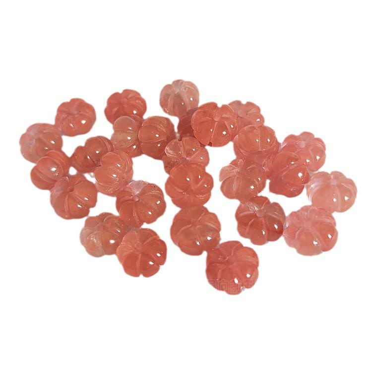 

Jade and Stone Strawberry Crystal Pumpkin Beads for DIY Jewelry 5*8mm Beads