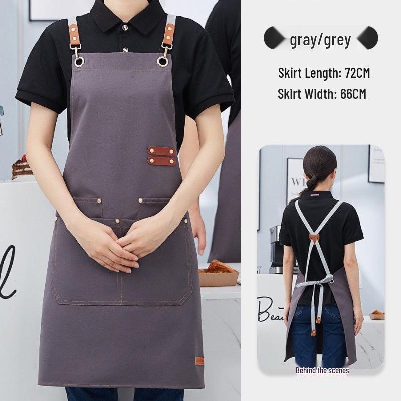 Unisex Barista Apron with Custom Logo for Coffee Shop Catering