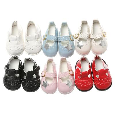 Toys Children Clothing Accessories 16 Inch Doll PU Leather Shoes Doll Shoes Pentagram Toy Shoes