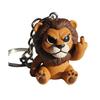 Middle Finger Animal Keychain Wolf Cow Pig Tiger Elephant Shape