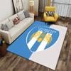 Blue and White Eagle Crest Carpet Suitable As a Non-slip Mat for the Living Room or Bedroom Sofa
