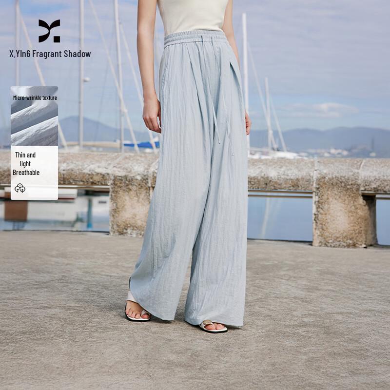 Xiangying Women s Drapey High-Waist Wide-Leg Pants XL