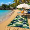 Leaf Pattern Beach Towel for FunMicrofiber Terry Bath Towels for Yoga, Travel, Swimming, Fitness and Camping