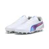 Puma King Ultimate Comfortable Lightweight Mg Artificial Grass Football Shoes Men Football Shoes White Blue 107868-02