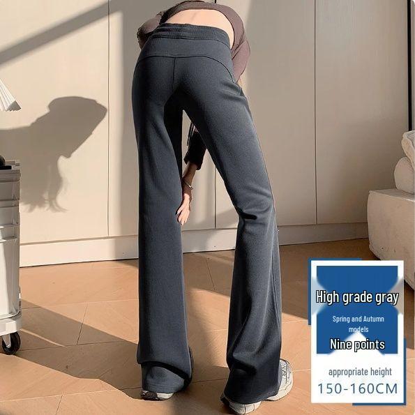 

2026 New Women s Sports Flare Pants - Spring/Autumn, Modern Petite Casual Sweatpants, Slightly Spicy American Style S (80-95 jin)