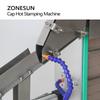 ZONESUN ZS-819R2A Automatic Sheet Feed Heat Press Machine Bottle Cap Hot Foil Stamping Machine With Cap Feeder