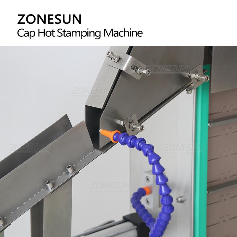 ZONESUN ZS-819R2A Automatic Sheet Feed Heat Press Machine Bottle Cap Hot Foil Stamping Machine With Cap Feeder