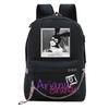 Pop Singer Ariana Grande Ariana Print Chain Webbing Backpack Multipurpose Backpack