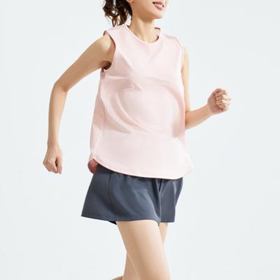 Yousheng Dames Vest Ademende Mesh Rug Losse Pasvorm Kreukelontwerp Tanktops Effen Kleur Gladde Stof Yoga Sport Vest