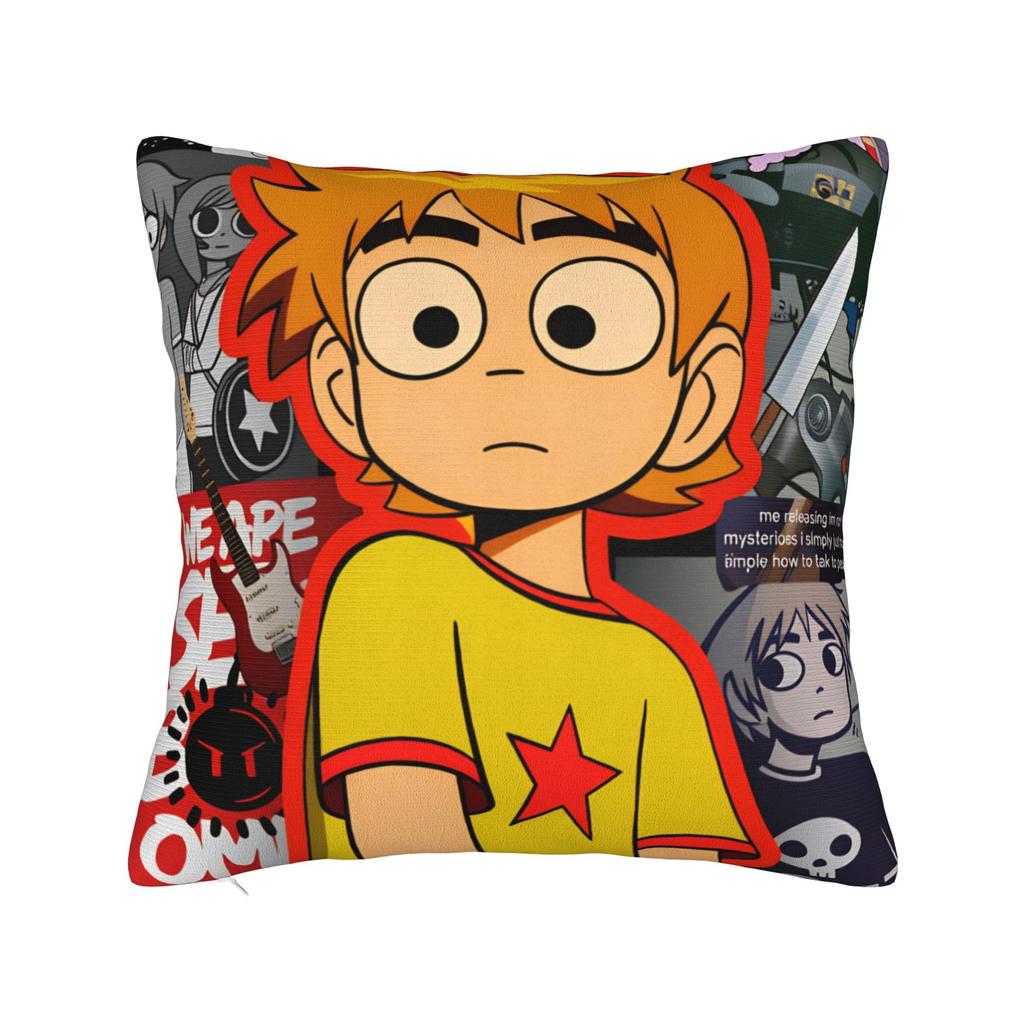 Scott Pilgrim Vs The World Anime Pillow Cover Comfy Cushion Cover Morden Pillow Case For Sofa Car Home Decor