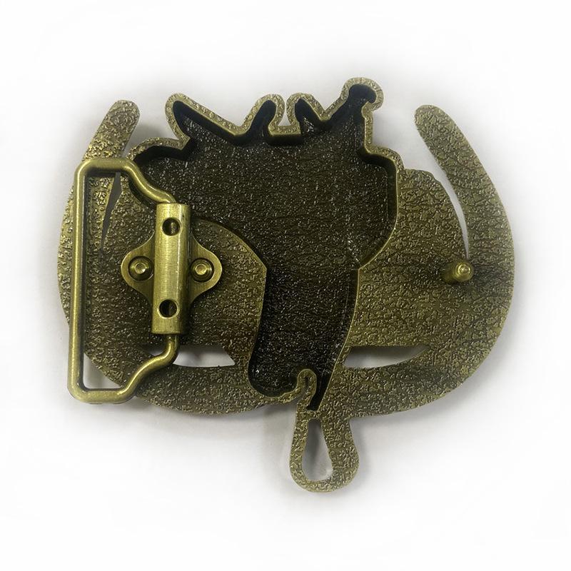 Western Cowboy Zinc Alloy Saddle Belt Buckle - Large, Fashionable, Smooth, Unique Design