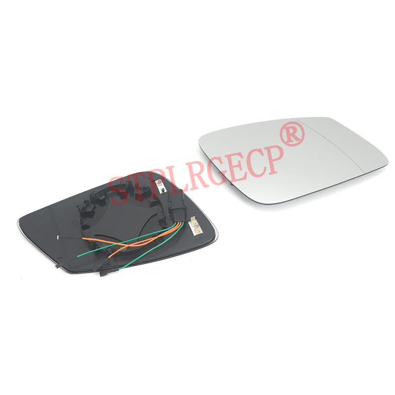 For BMW F10 F11 F07 F06 F12 F13 F01 F02 F03 F04 Left Right Side Door Wing Mirror Glass Heated Rear View Plate LH RH