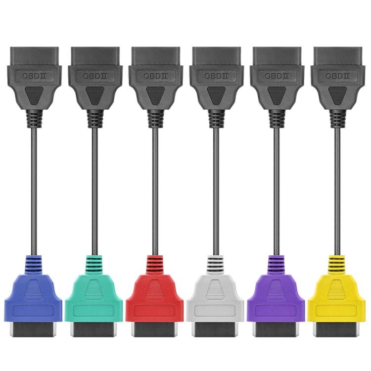 

6-color OBD ECU Scan Adapter Cable Bundle for Fiat 6-color