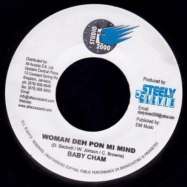 

7-дюймовая пластинка BABY CHAM - Woman Deh Pon Mi Mind NONE Studio 2000 2006 Ямайка Регги, Ска и Даб Б/У