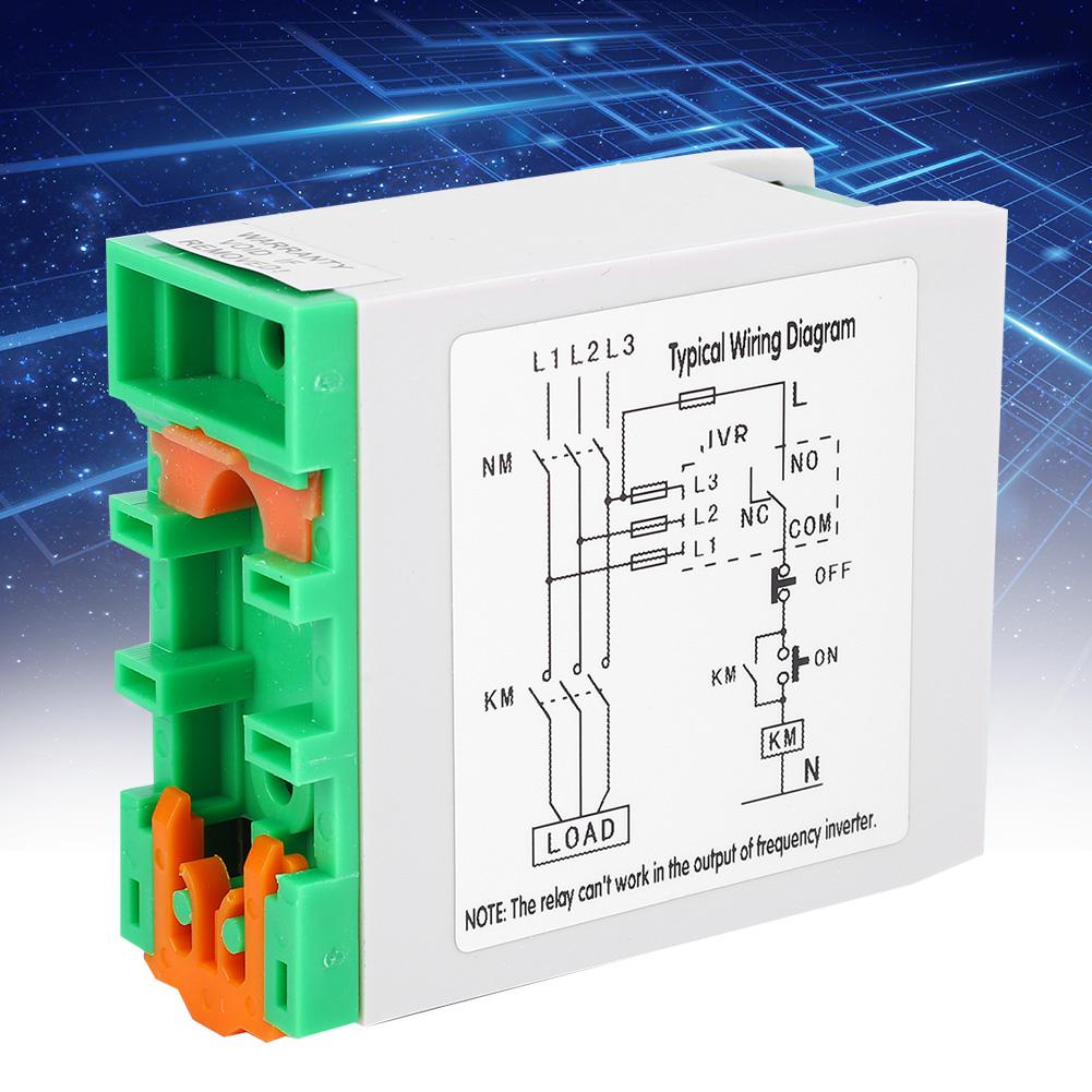 Over & Under Voltage Failure Phase Sequence Protector 3 Phase Power Supply Monitor Relay 415VAC