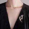 Gemini Flower Brooch, High-end Women's Exquisite Crystal Flower Brooch, Anti-glare Pin