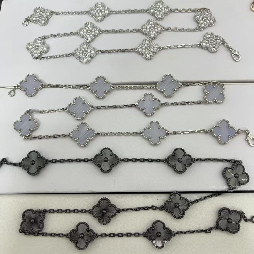 Four-leaf Clover Ten-flower Necklace Thin Light Luxury Ins High-end Collarbone Chain