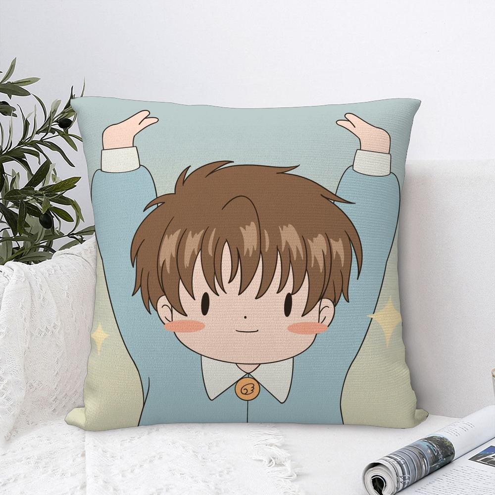 Anime C-Cardcaptor S-Sakura Pillow Case Sofa Decorative Home Double-sided Printing Short Plush Cushion Cover Throw Pillow Cover