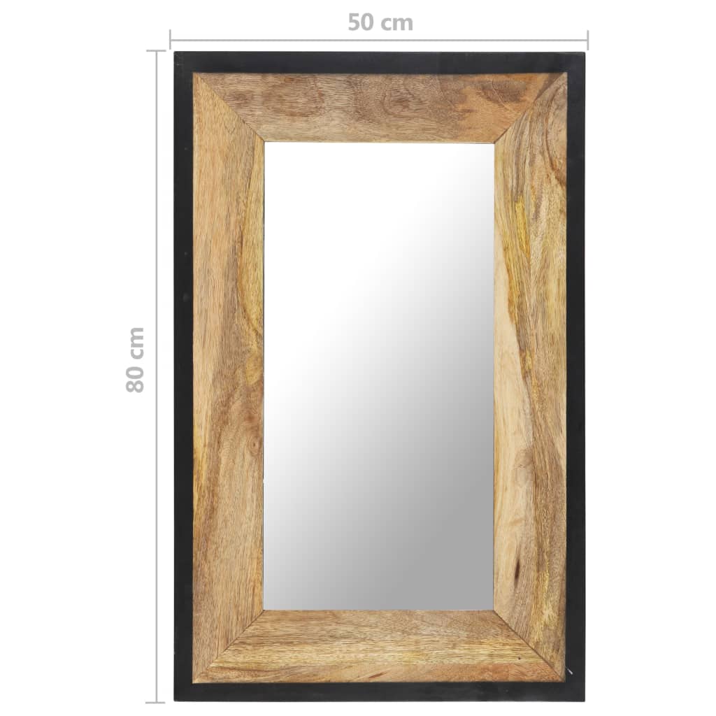 Mirror 80 x 50 cm Solid Mango Wood