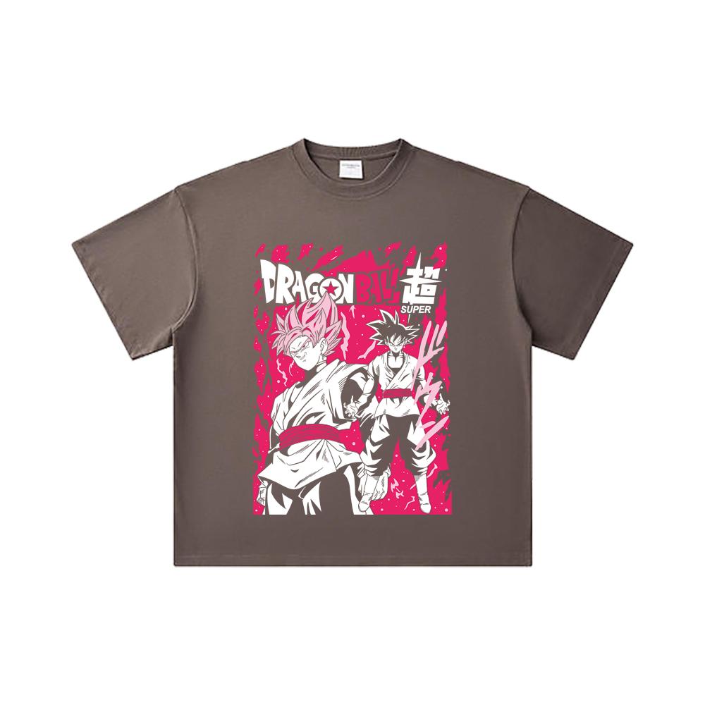260 GSM Double Yarn 32 Count 100% Cotton Dragon Ball V63 Print Unisex Heavy Cotton T Shirt