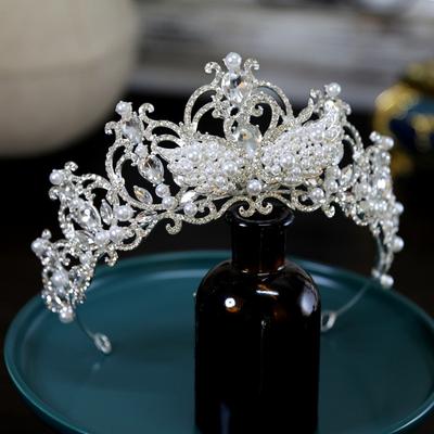 Pearl New Super Fairy Bride Wedding Crown Tiara Crown Tiara Hair Accessories Main Wedding Accessories