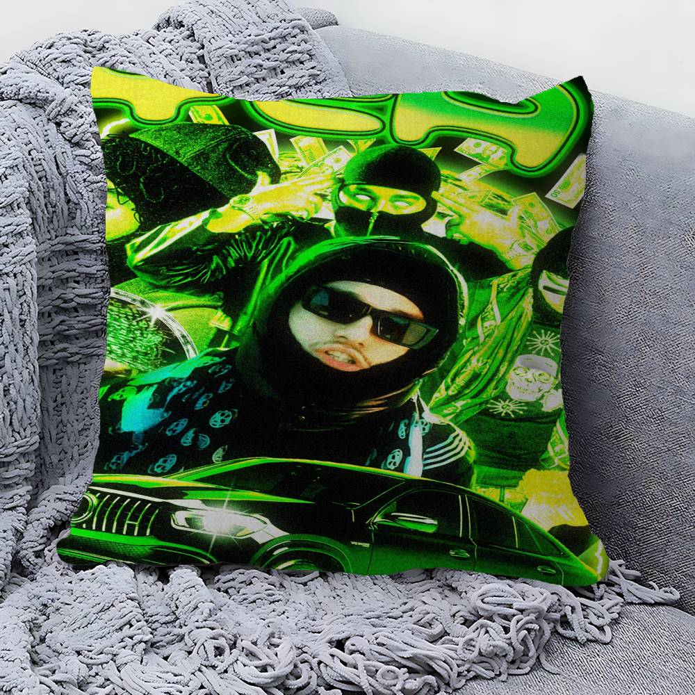 Pop Hip Hop Rapper Yeat Pillow Gift Home Office Decoration Bedroom Sofa Car Cushion Cover Case 45x45