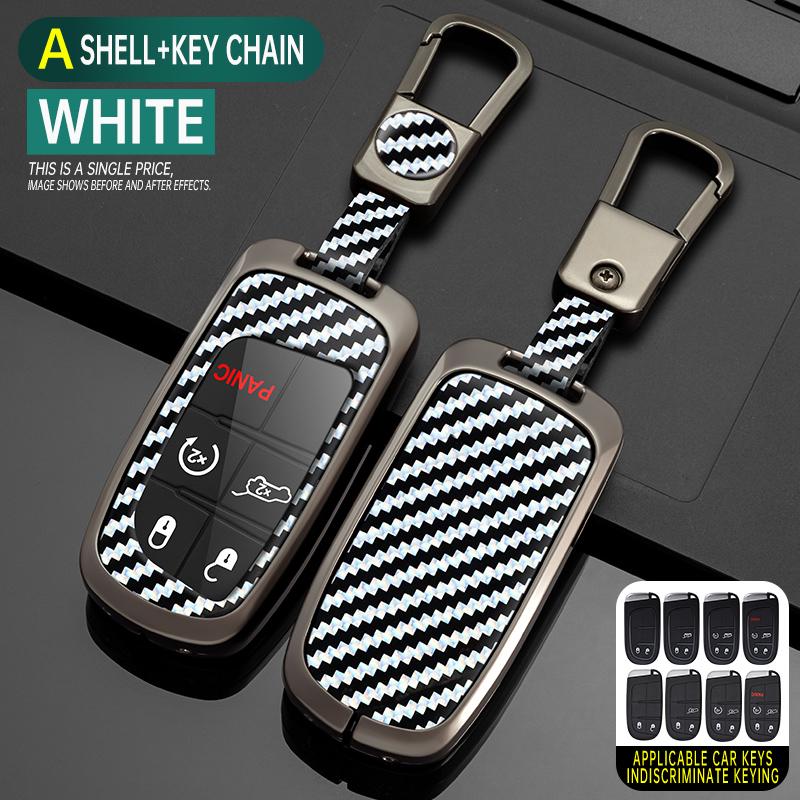Alloy Car Remote Key Case Cover Protect Shell Bag For Jeep Renegade Compass Grand Cherokee Fiat Chrysler 200 300C Wrangler Dodge