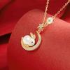 Yu Yu Jade Rabbit Necklace - Women's Light Luxury Niche Design Pendant, Clavicle Chain, Perfect Best Friend Birthday Gift