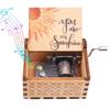 New You Are My Sunshine Music Box Color Printing Wooden Hand Crank Musical Box Birthday Present Valentine's Day Christmas Gift