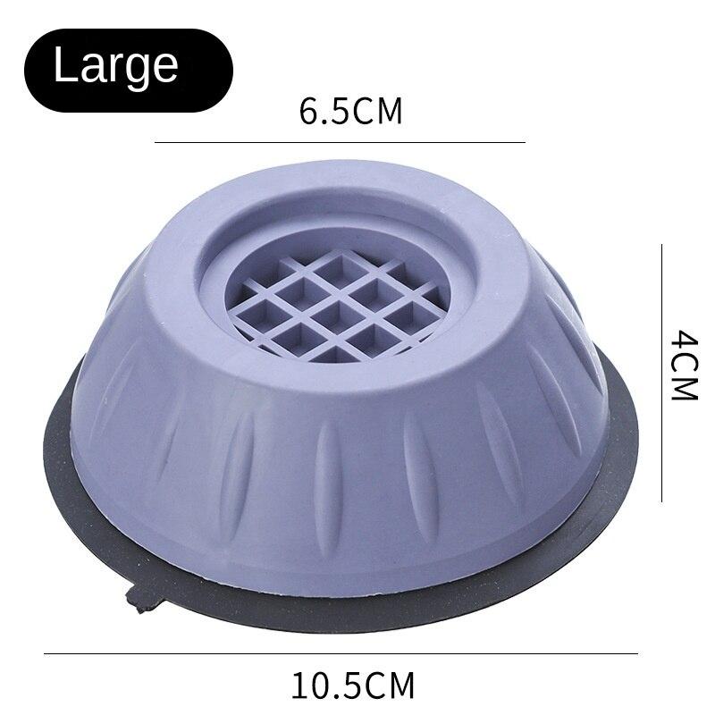 4 Pieces Washing Machine Mats Anti-Slip Anti-Shock Furniture Moisture-Proof Fixed Heightening Rubber Refrigerator Shock-Absorbing