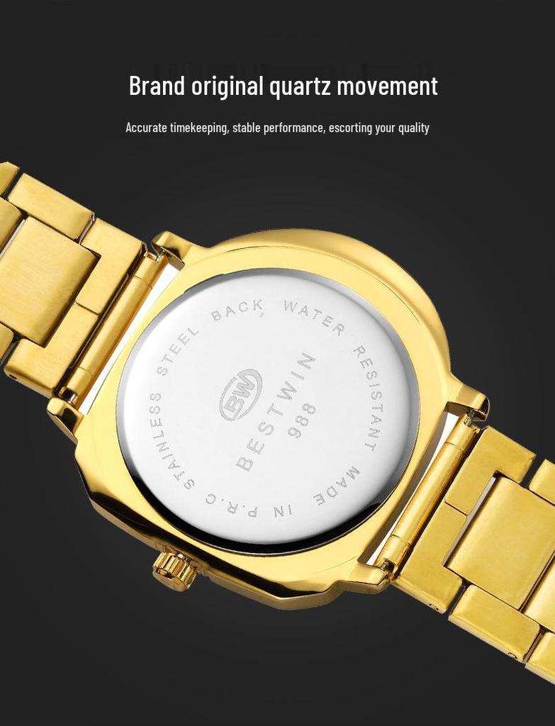 Doctorstone BESTWIN Men's Alloy Golden U-Shaped Fashion Watch