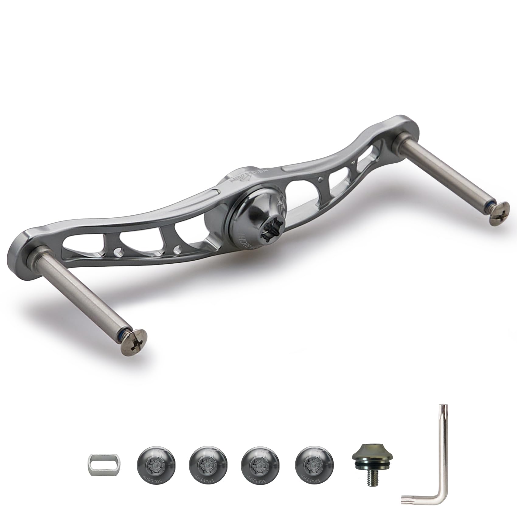 

Ручка катушки HEIGHTEN 70 из авиационного алюминия, совместимая с Shimano Daiwa Abu или Lucia, катушка для приманки 88/90/105/115/120/130 мм (Нет ручки) (Оружейный металл, 105 мм)