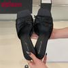 Mode Mode Eckige Zehenpartie Damen High Heels Sandalen Weiblich Schmetterlingsknoten Schuhwerk Elegant Damen Absatzsandalen Pantoletten Schuhe Pumps