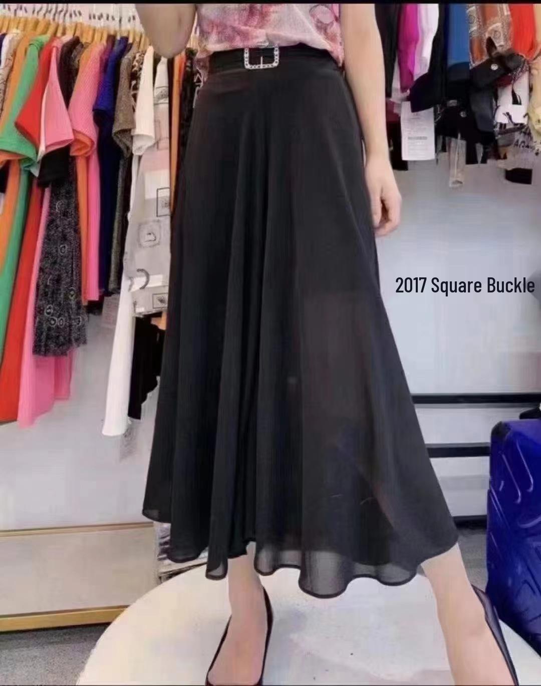 

2024 Женские шифоновые кюлоты высокого класса: Летние тонкие шорты с высокой талией и широкими штанинами и юбка-комбо L (suggested 42.5-55 kg)