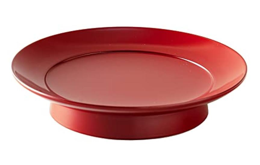 

Shikkodo Camellia Vermilion Lacquer Yamanaka Lacquerware 4.5 Plate, ST-03