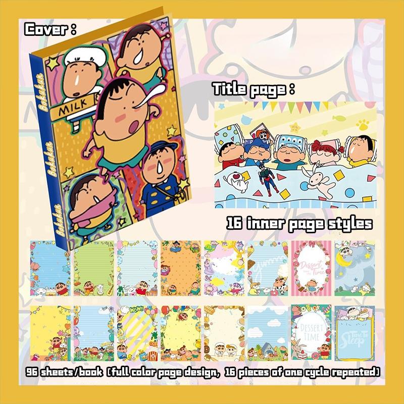 Cartoon Simple A5 Hard Shell Color Page Notebook Kawaii Anime Homework Drawing Student Diary Handbooks Birthday Gifts