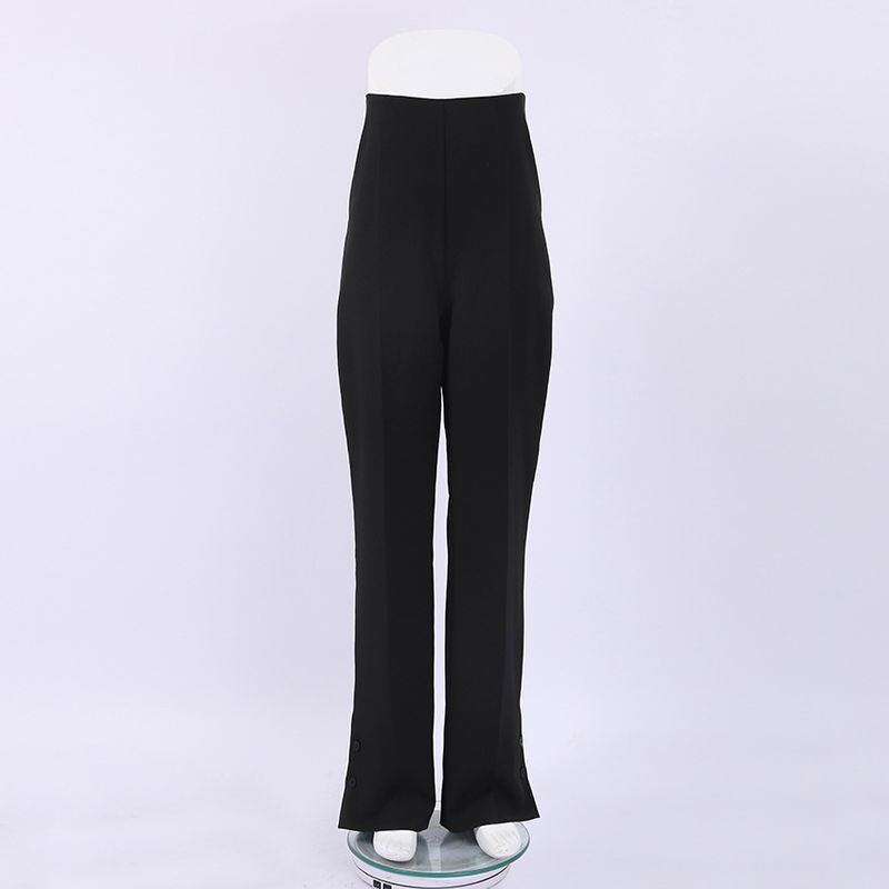 

Fashion Style Fashion Pocket Pencil Pants High Waist Casual Ankle Banded Pants High Waist Casual Trousers Black L