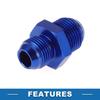 A ABSOPRO Female Flare Reducer Hose Fitting Adapter AN10 AN8 Fuel Line Connector Aluminum Blue