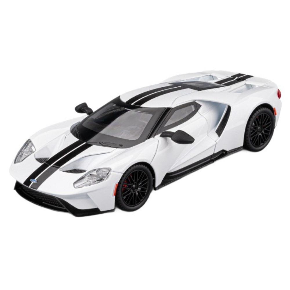 Modellino Auto Sportiva Ford GT in Lega 1/24 Diecasts Veicoli da Corsa in Metallo Modello Auto Suono e Luci Simulati Collezione Giocattolo per Bambini Regalo