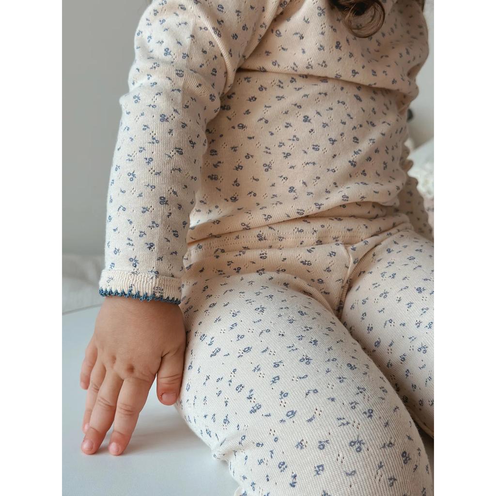 1-6T Toddler Kid Baby Girl Clothes Set Summer 100% Cotton Long Sleeve T Shirt Top Pant Suit Homewear Stretch 2pcs Pajamas Set