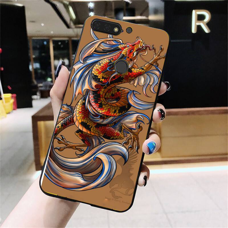 FHNBLJ Japanese DRAGON TATTOO Phone Case For Huawei Honor 7A 8X 9 10 20lite 10i 20i 7C 8C 5A 8A Honor Play 9X pro Mate 20 lite