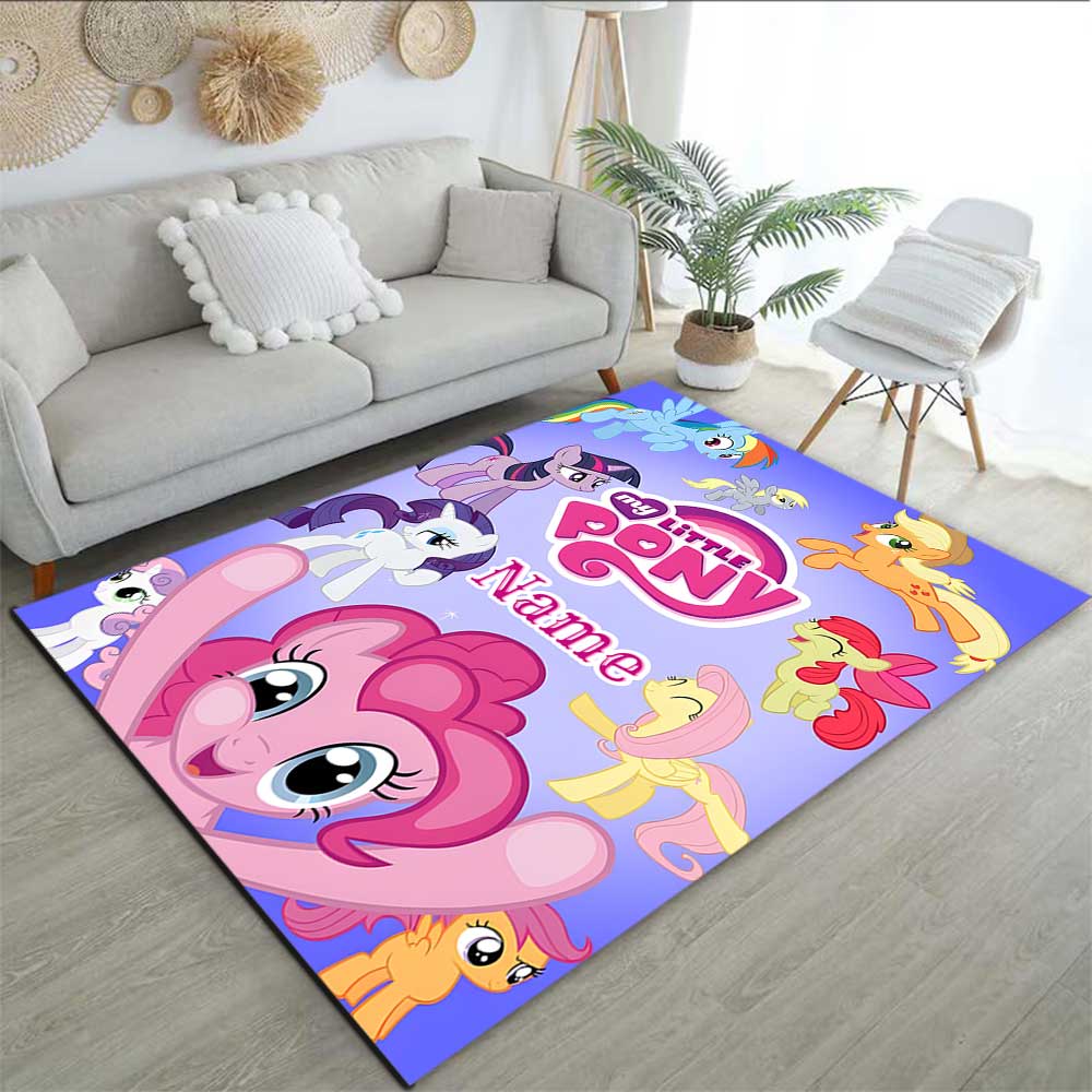 Little Pony (17) Customize your name rug, office chair cushion, home bedroom living room gift.